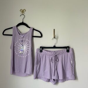 Roxy Purple Sleepwear Shorts tank Set